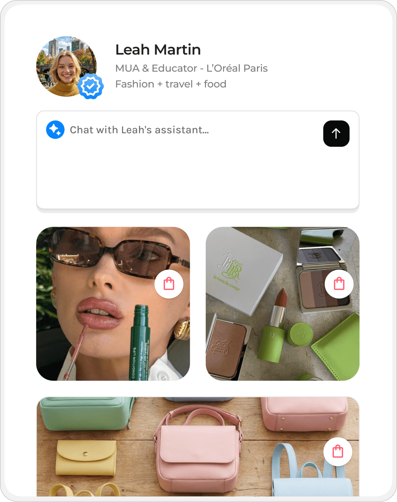 Creator storefront preview